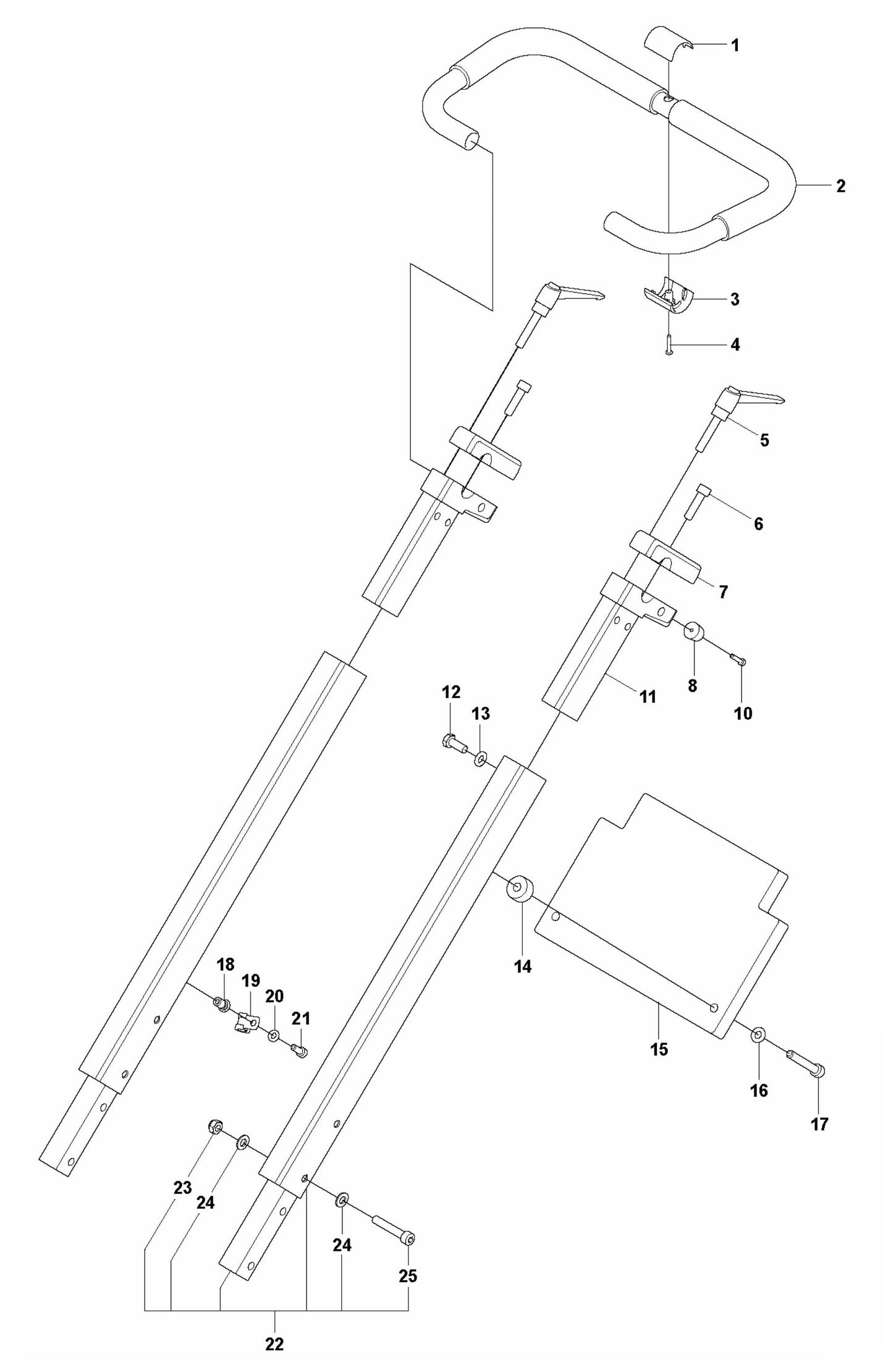 PG 280 S v.1 Upper Frame Assembly Parts by Husqvarna