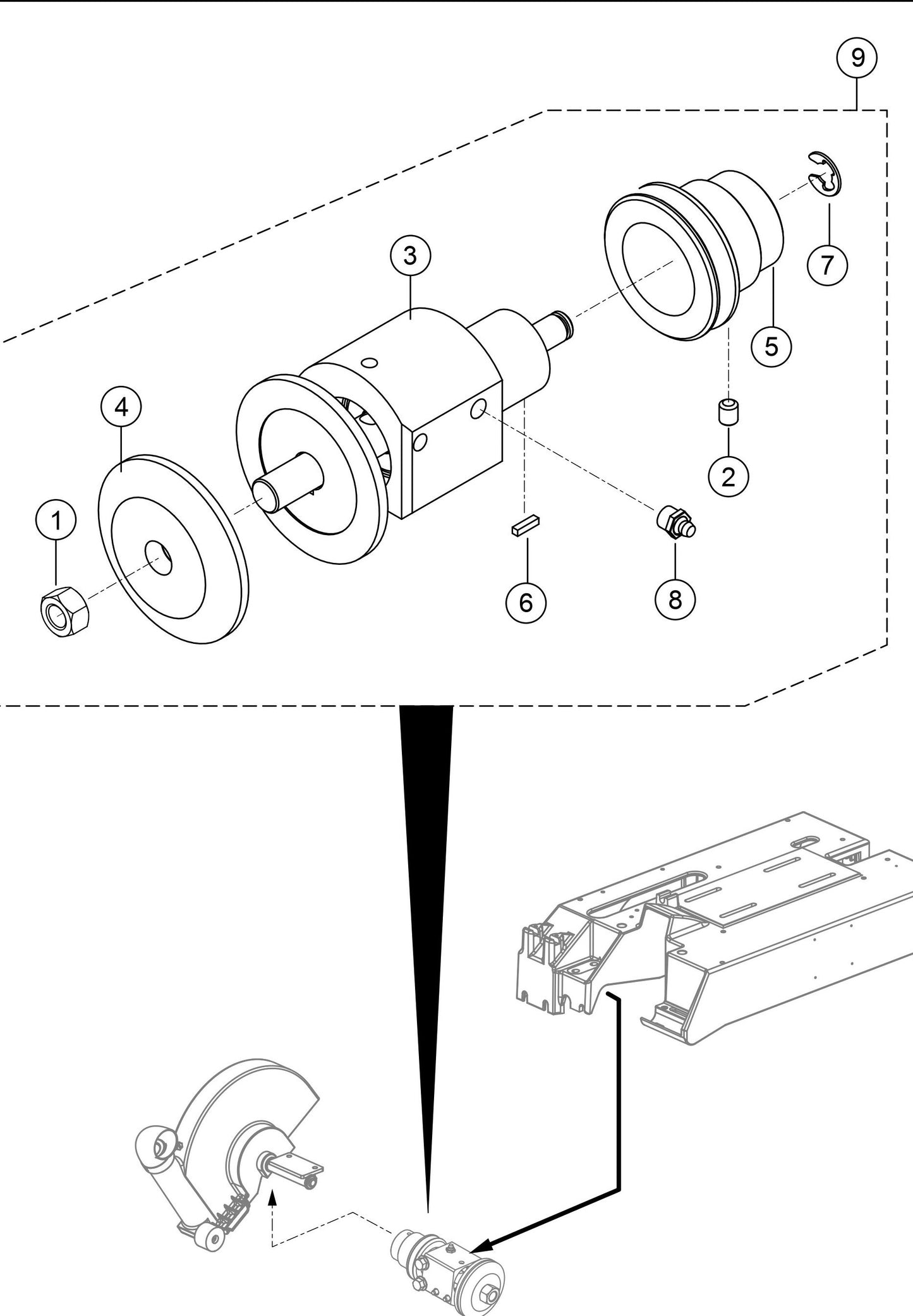 SP1G Bearing / Blade Shaft Assembly Parts