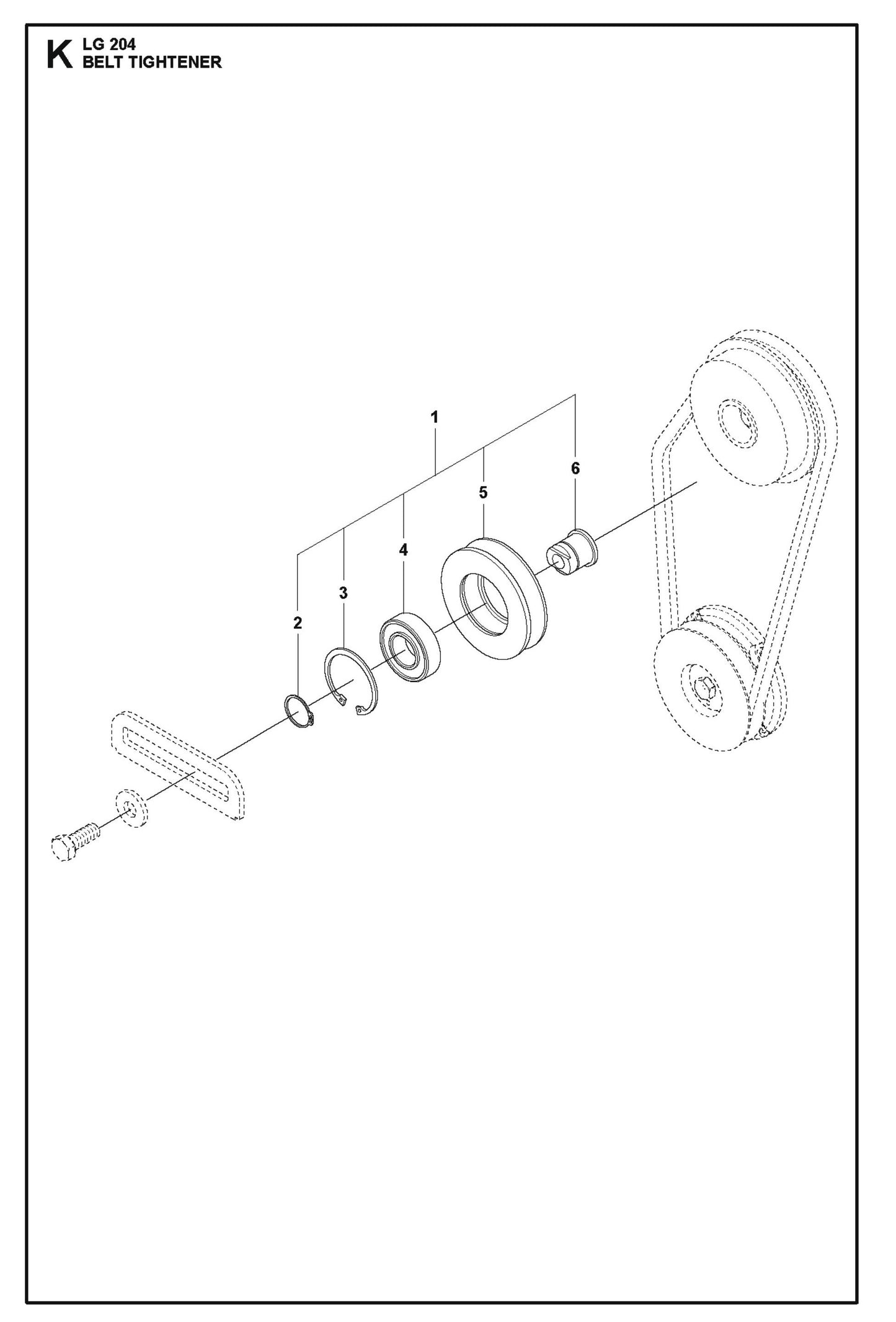 Belt Tightener Parts For LG 204 Petrol By Husqvarna