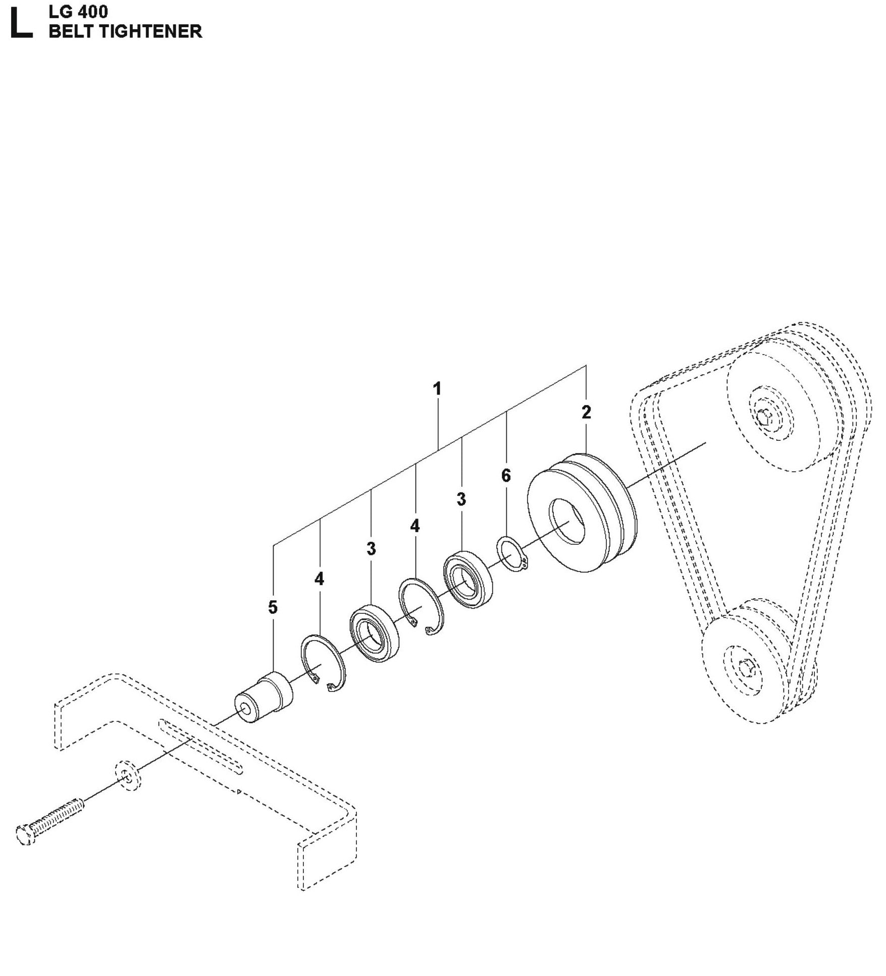 Belt Tightener Parts For LG 400 Diesel By Husqvarna