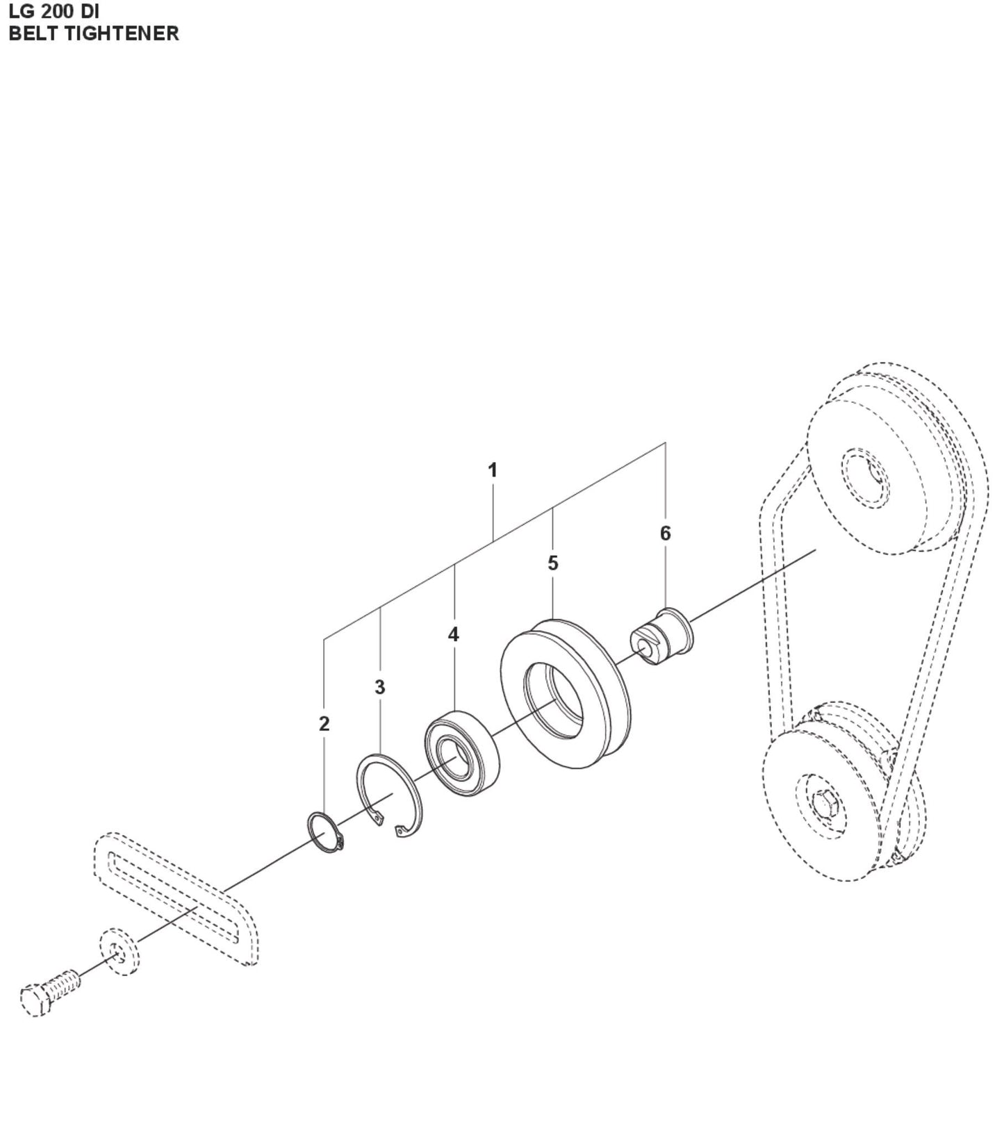 Belt Tightener Parts For LG 200 Diesel By Husqvarna