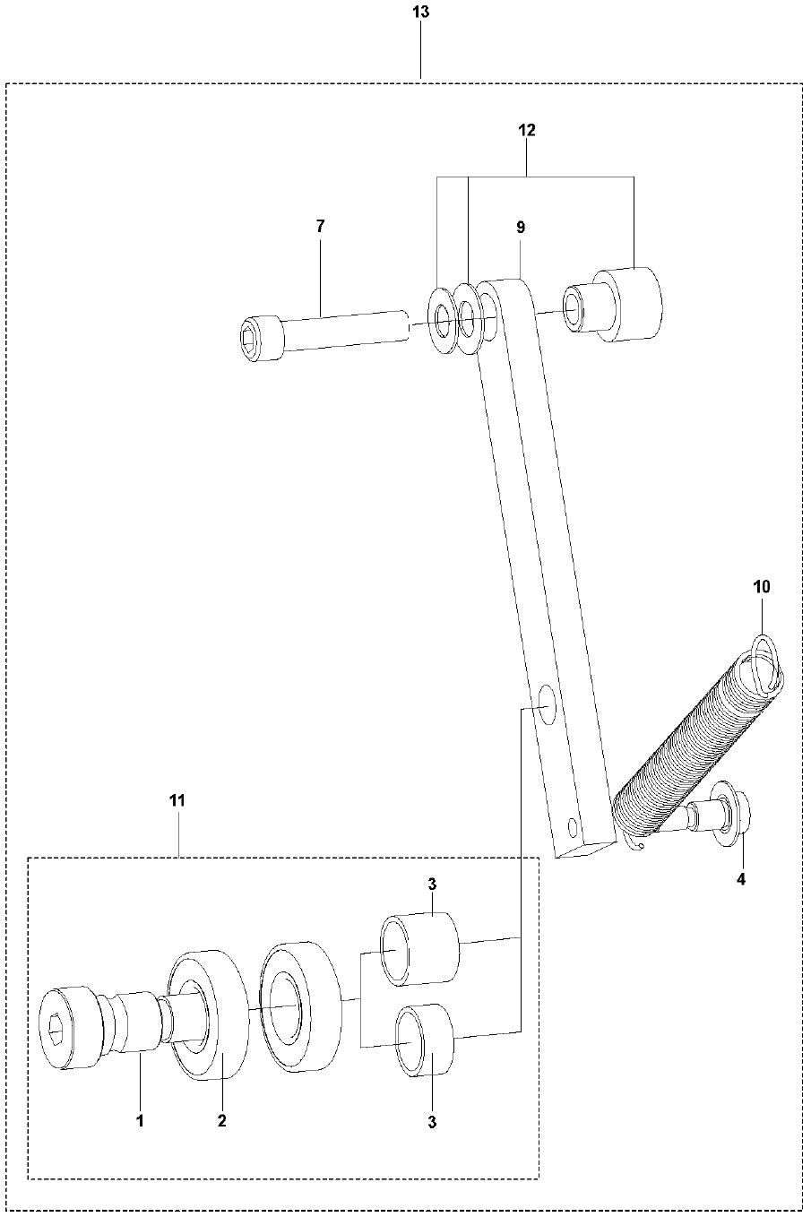 Belt Tensioner Assembly Parts for Soff Cut 150 Saw by Husqvarna