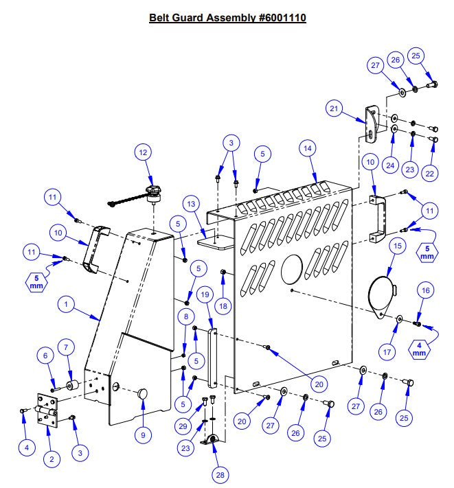 C5048DCV-3 Belt Guard Assembly Parts