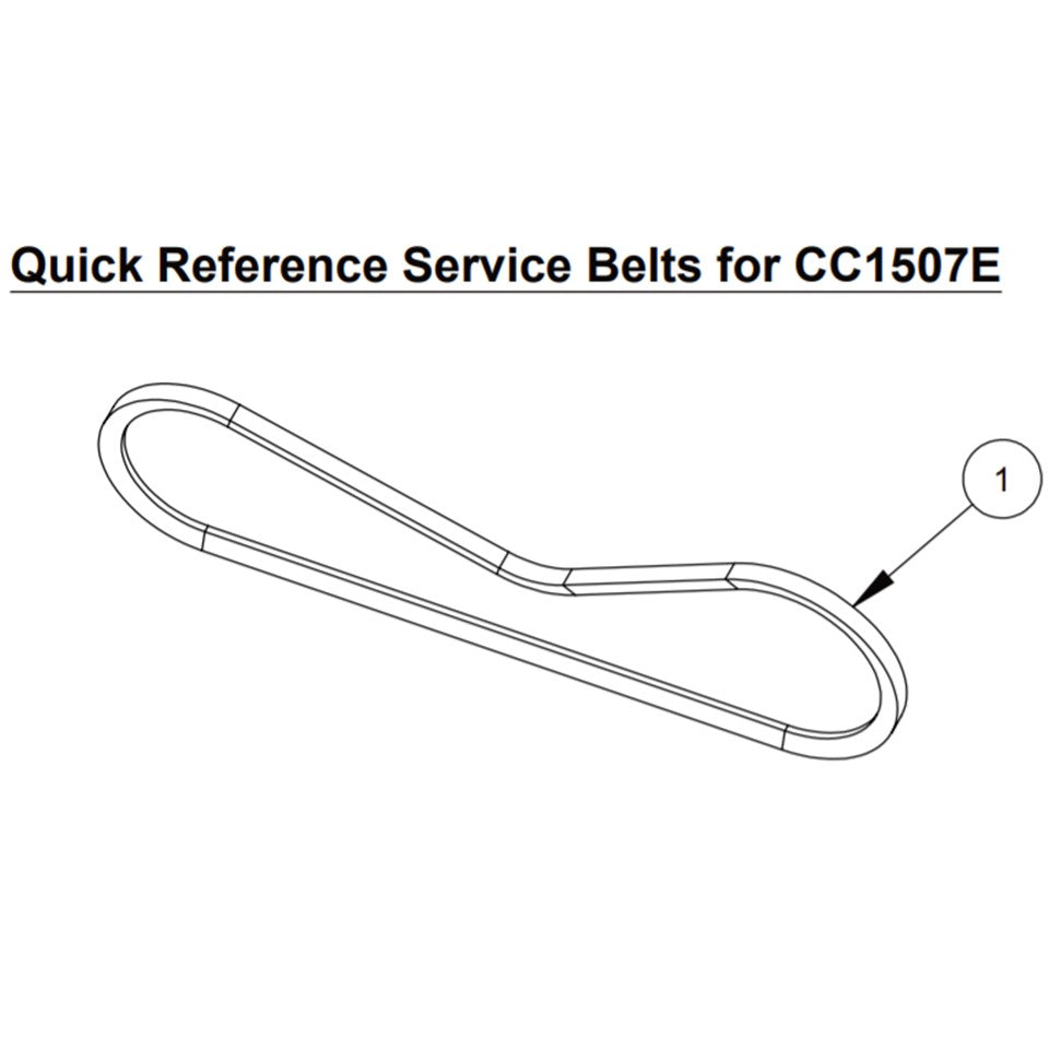 CC1507E Quick Reference Service Belts