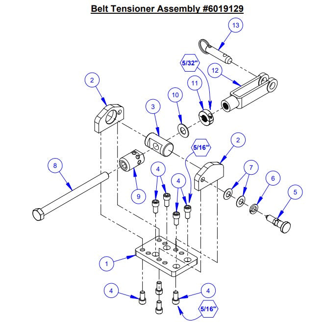 C5048DCV-3 Belt Tensioner Assembly Parts