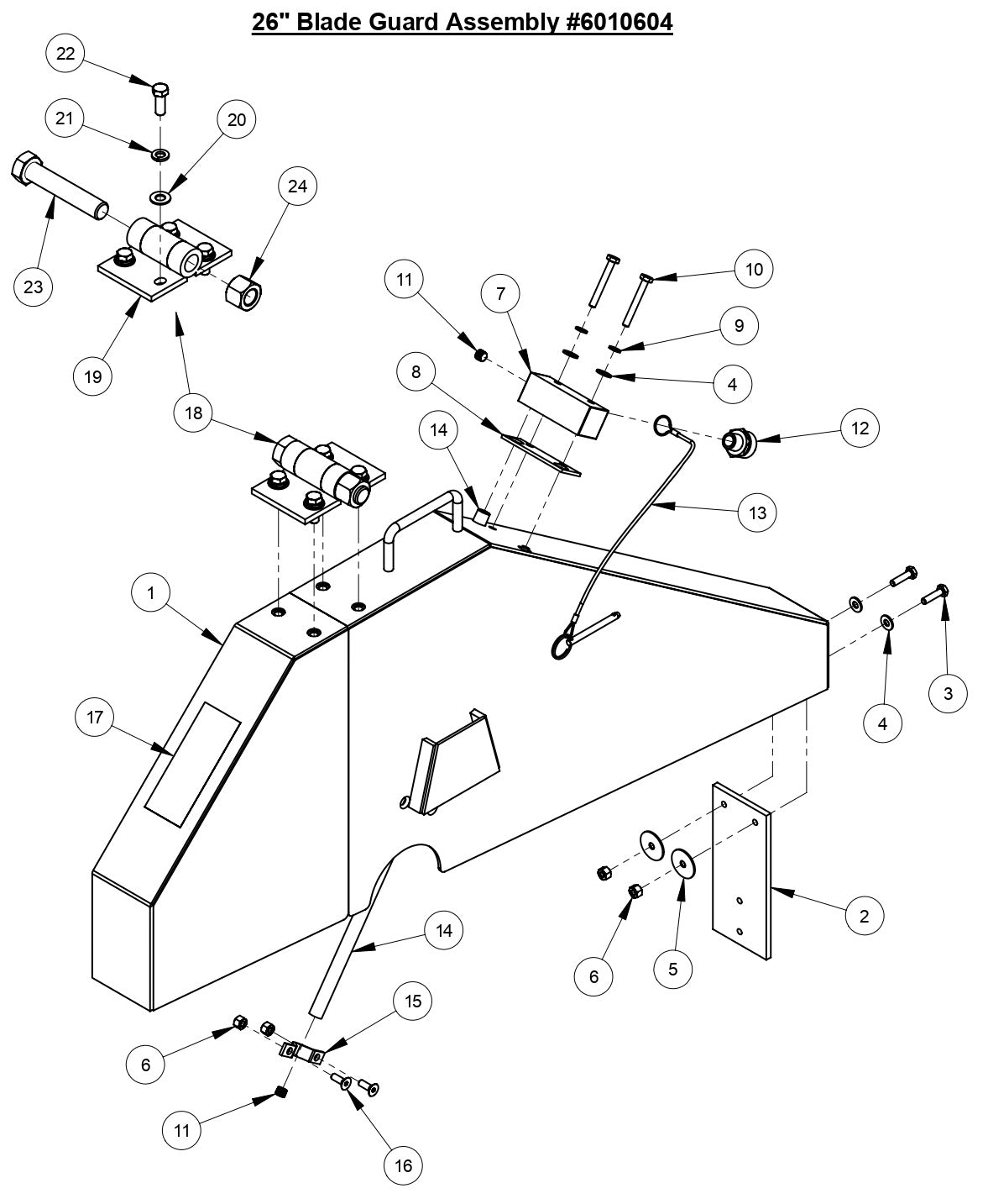 CC3535 26" Blade Guard Assembly