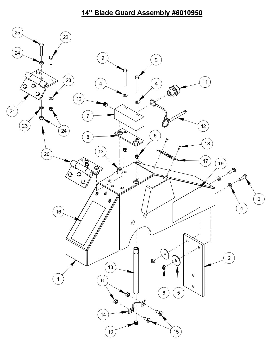 CC3538 JK 14" Blade Guard Assembly