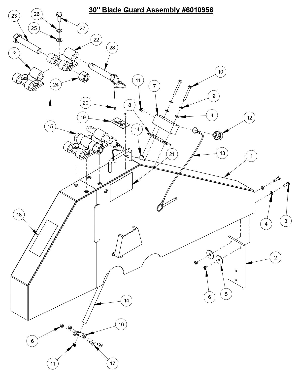 CC3500J 30" Blade Guard Assembly