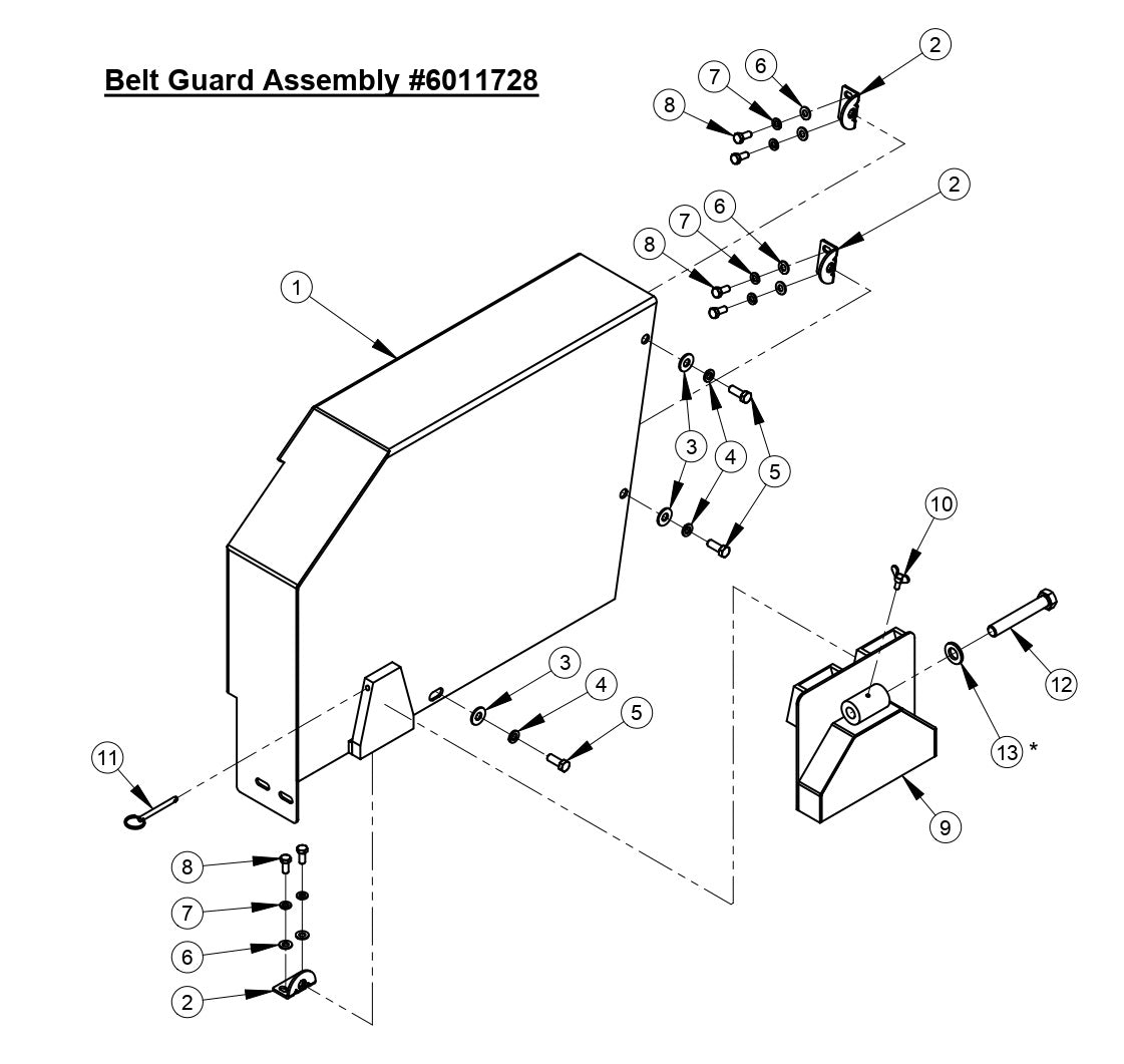 CC3500J Belt Guard Assembly