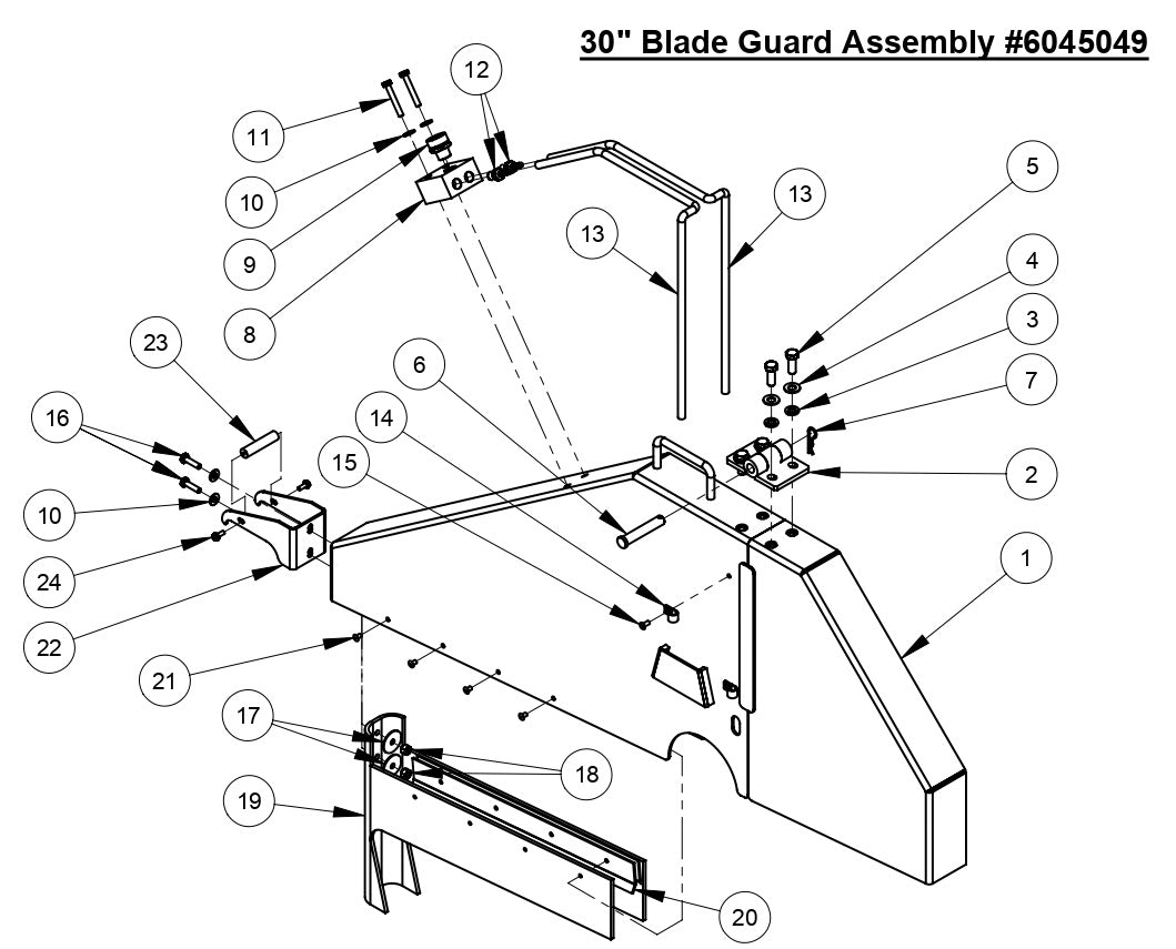 CC4144D 30" Blade Guard Assembly