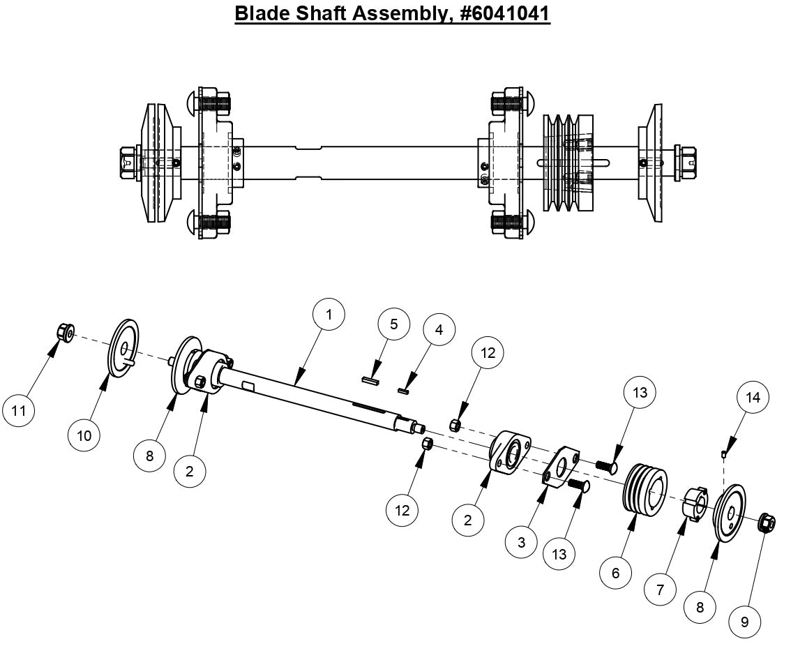 CC1300 XL Blade Shaft Assembly