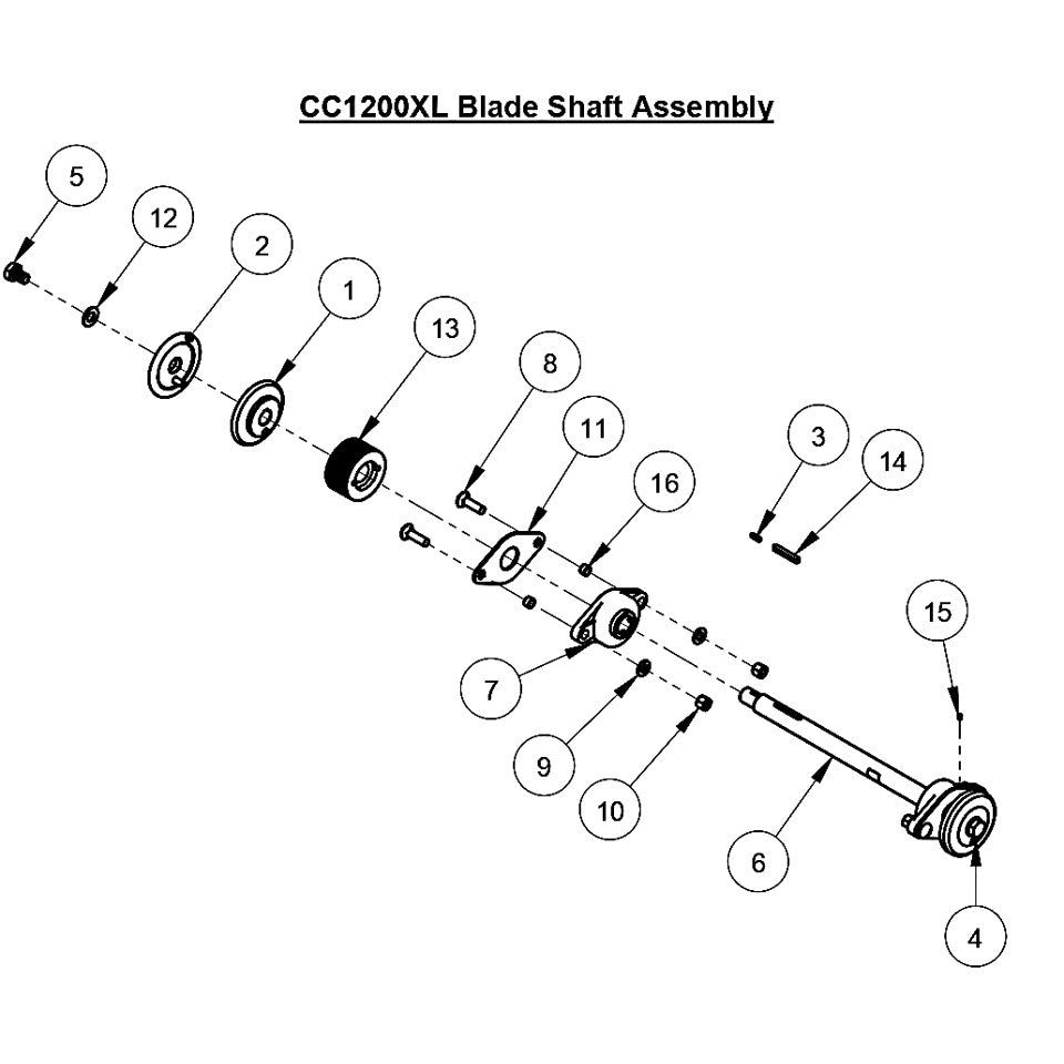 CC1200XL Blade Shaft Assembly