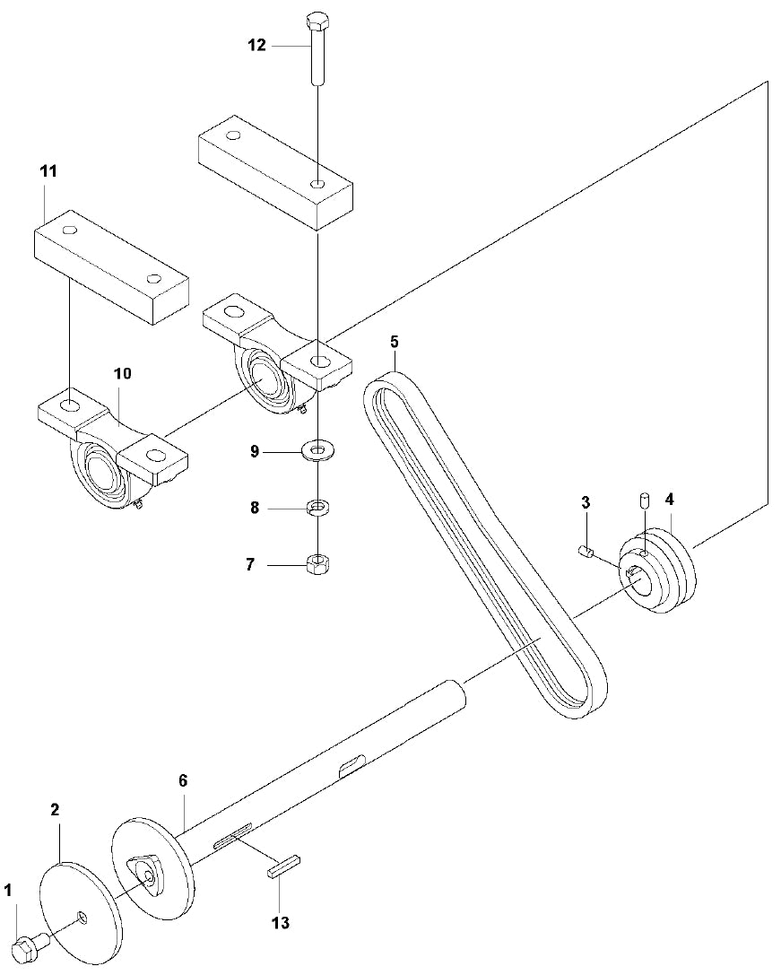 Blade Arm Assembly Parts for Soff Cut 2000 Saw by Husqvarna