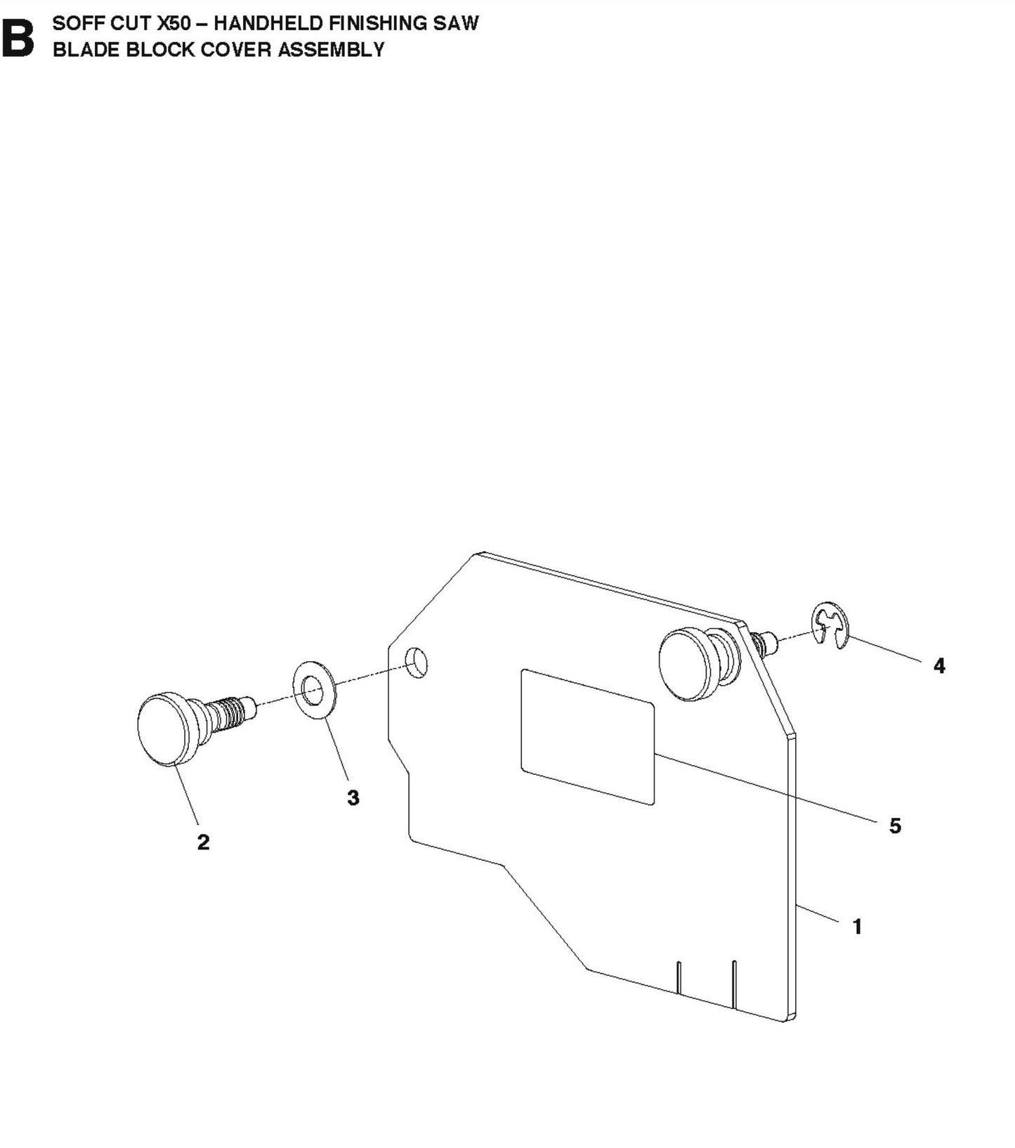 Blade Block Cover Parts For Soff Cut X50- Handheld Finishing Saw By Husqvarna