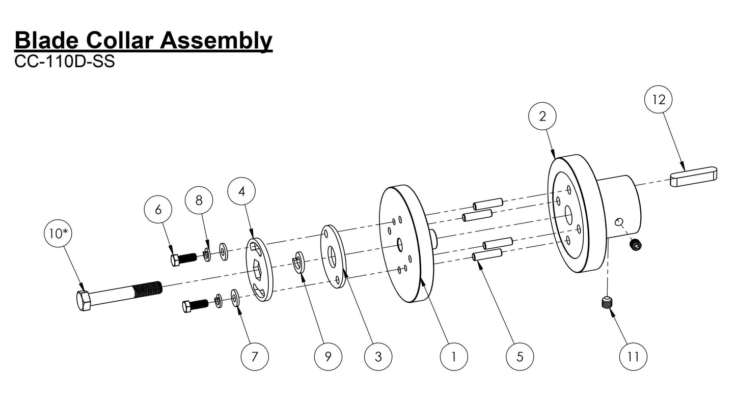 CC-110D-SS Blade Collar Assembly Parts