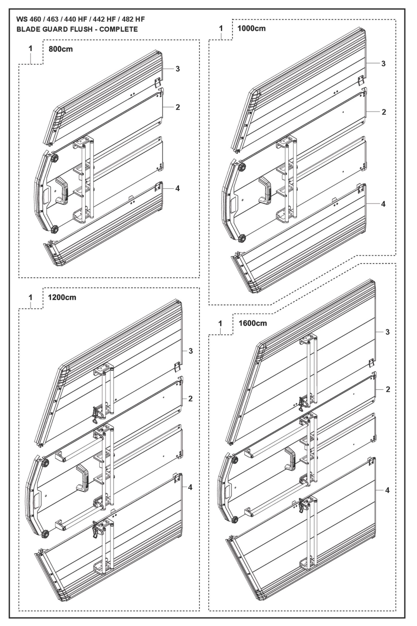 Blade Guard Flush - Complete Parts For WS 460 By Husqvarna