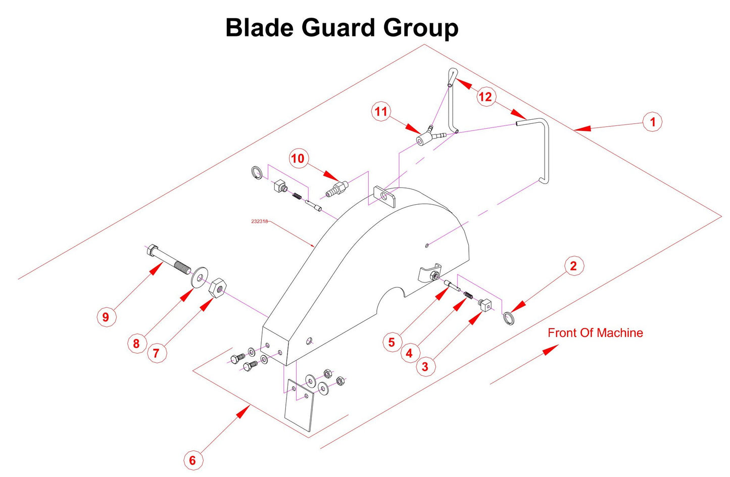 C1318P Blade Guard Group Parts By Norton Clippers