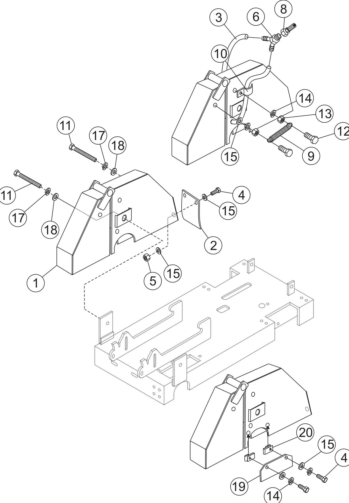Blade Guard Assembly Parts For SP2 13H20A SP2 S20H20A By Multiquip