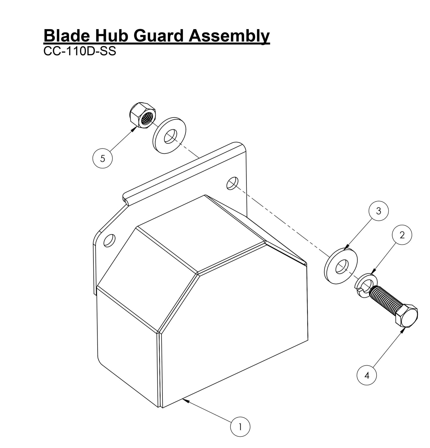 CC-110D-SS Blade Hub Guard Assembly  Parts