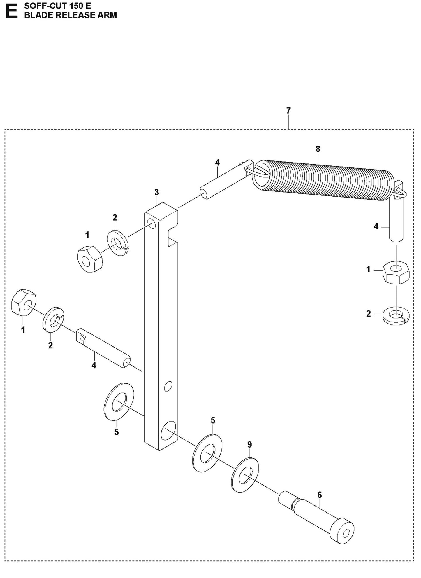 Blade Release Arm Parts For Soff Cut 150 E by Husqvarna