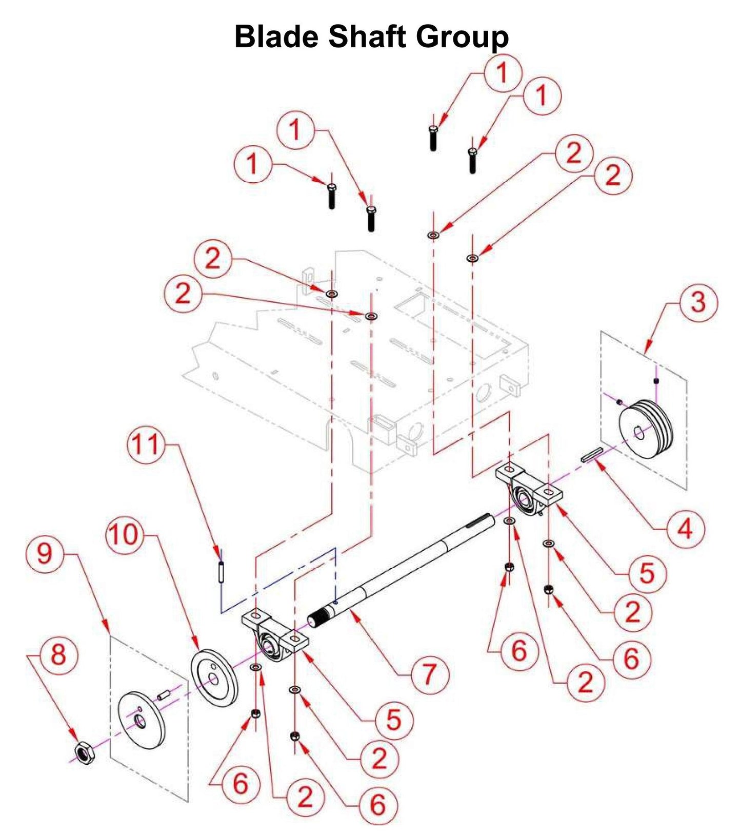 Blade Shaft Group Parts By Norton Clippers