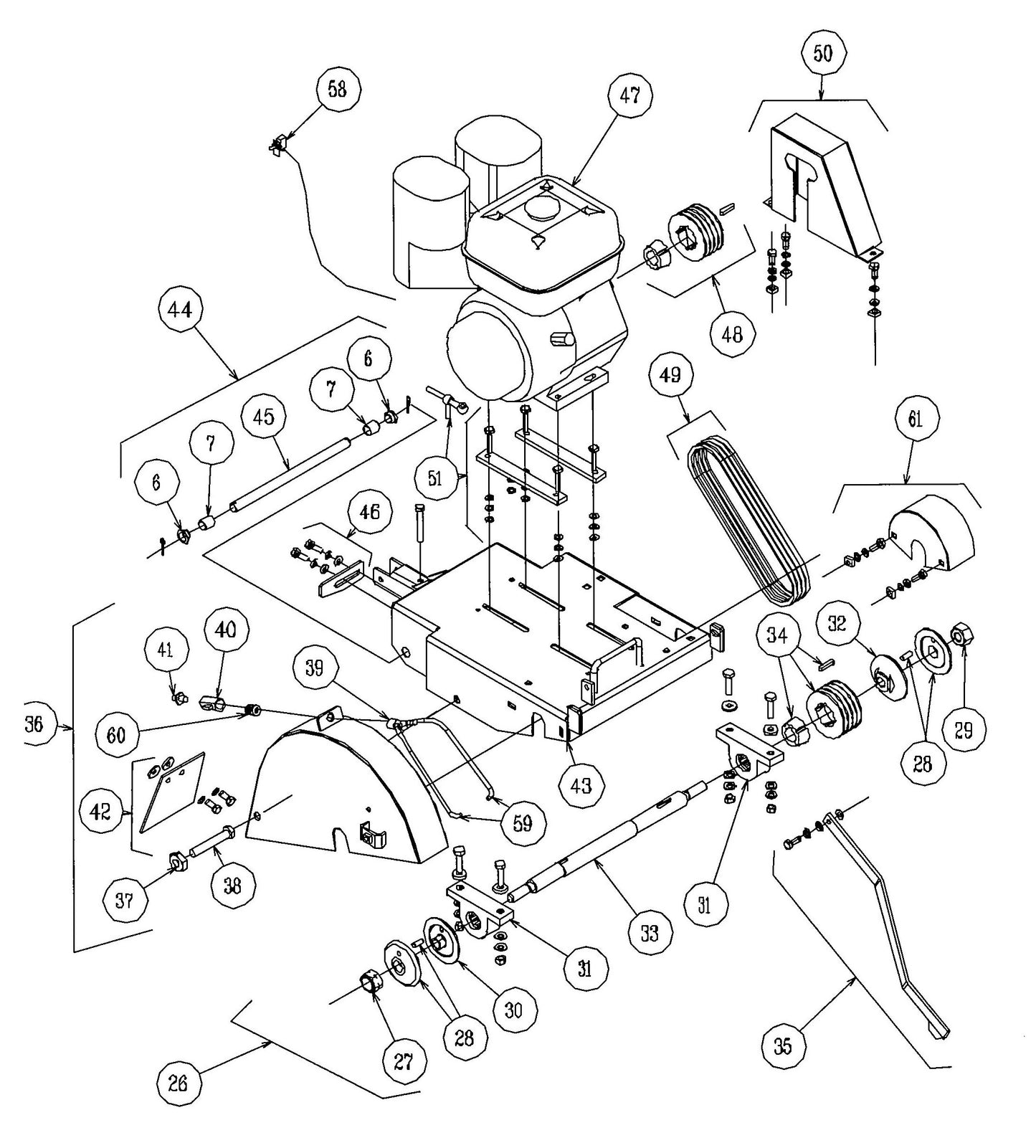 PC13 Blade shaft Assembly Parts By Norton Clippers