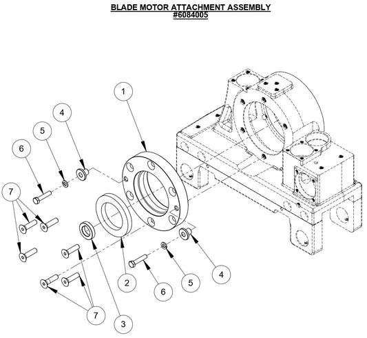 CC1600 Blade Motor Attachment Assembly