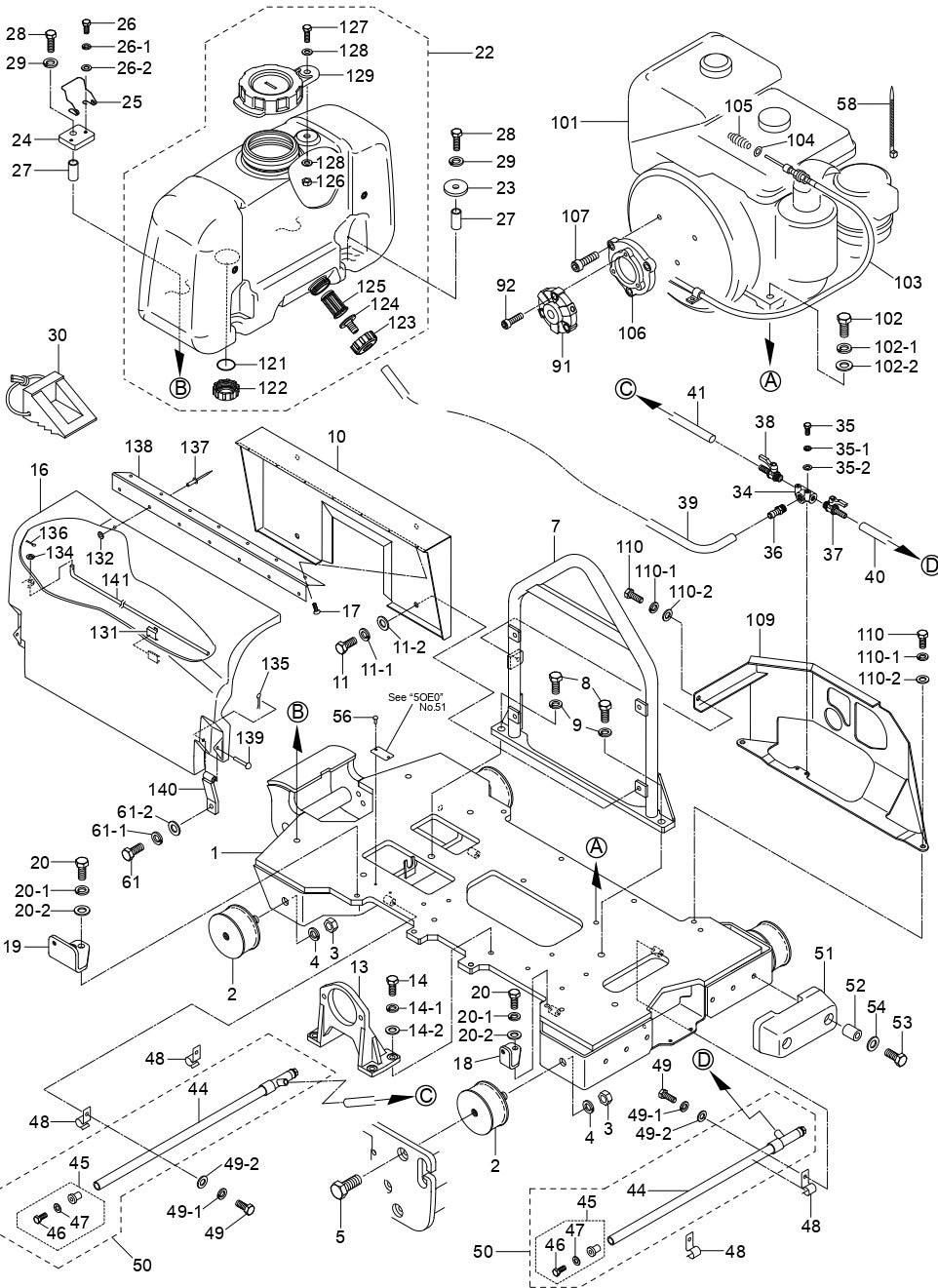 Body Assembly Parts For MRH601DS Vibratory rollers By Multiquip