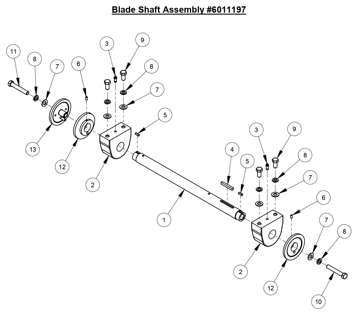 CC3535 Blade Shaft Assembly