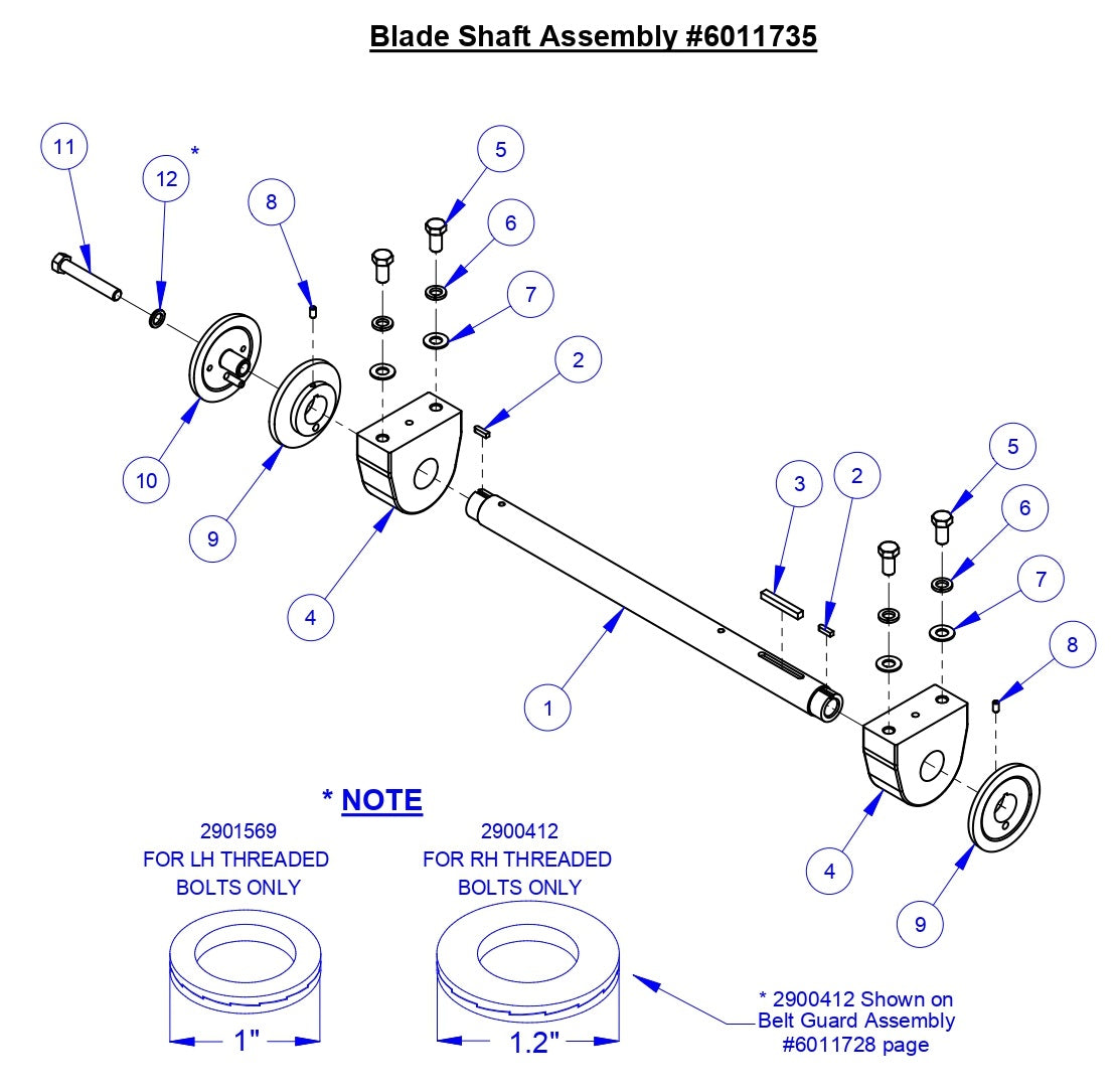 CC3538 JK Blade Shaft Assembly