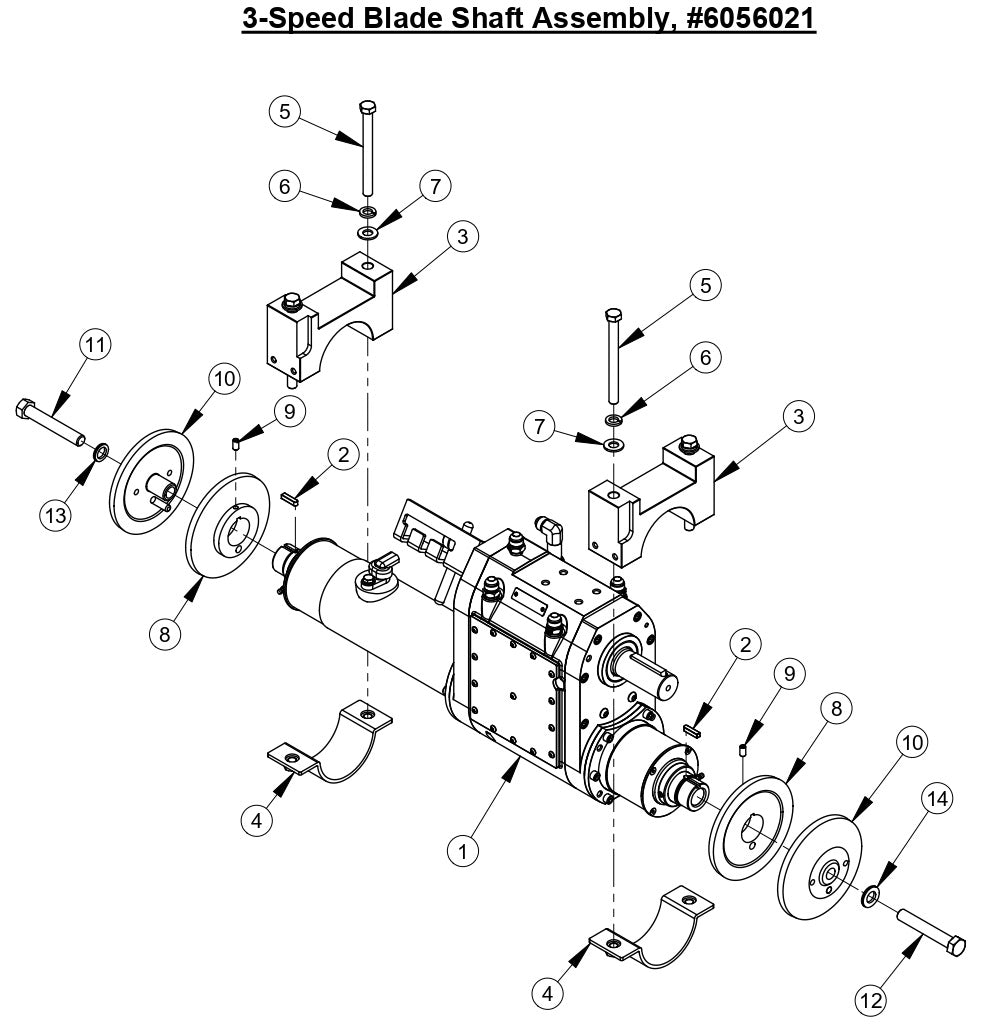 CC5555GK Blade Shaft Assembly, 3-Speed