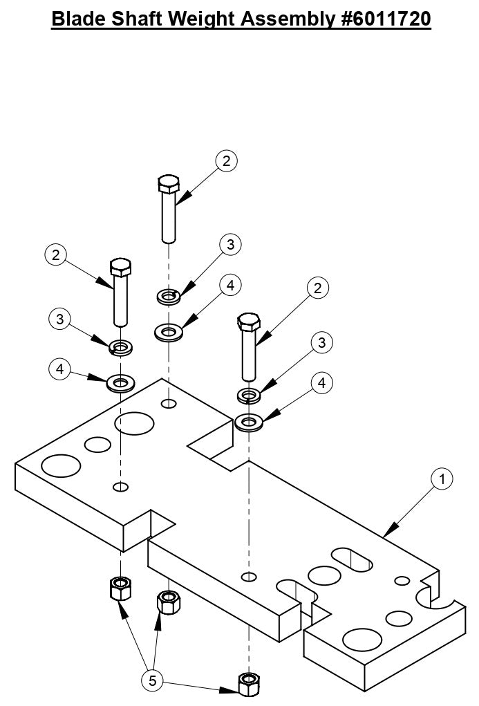 CC3538 JK Blade Shaft Weight Assembly
