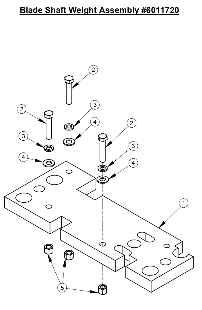 CC3500J Blade Shaft Weight Assembly