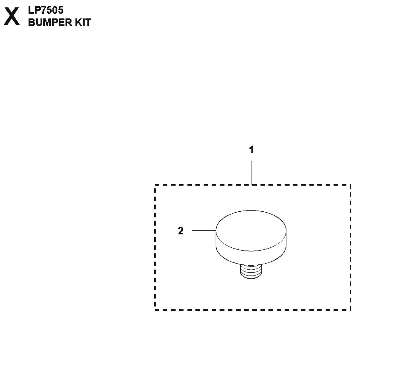 Bumper kit Parts For LP7505 Walk Behind Roller By Husqvarna