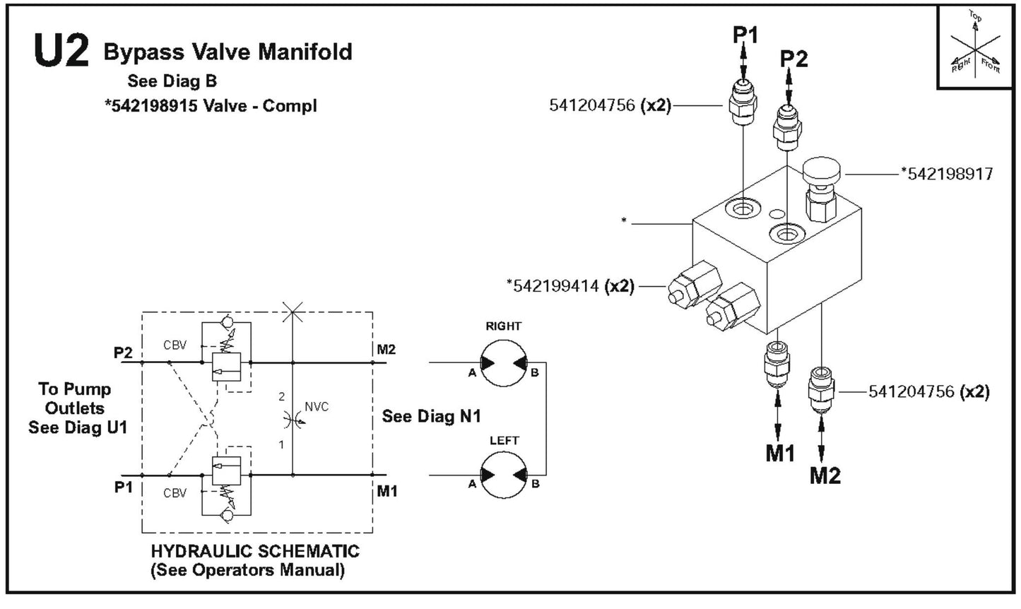 Bypass Valve Manifold Parts For FS6600D By Husqvarna