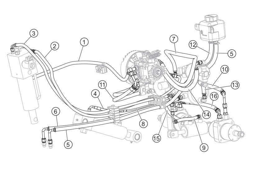 Hydraulic Hoses Assembly Parts-PS706016, PS706020, PS706026, PS706030, PS706036 DEUTZ BF3L2011 DIESEL ENGINE