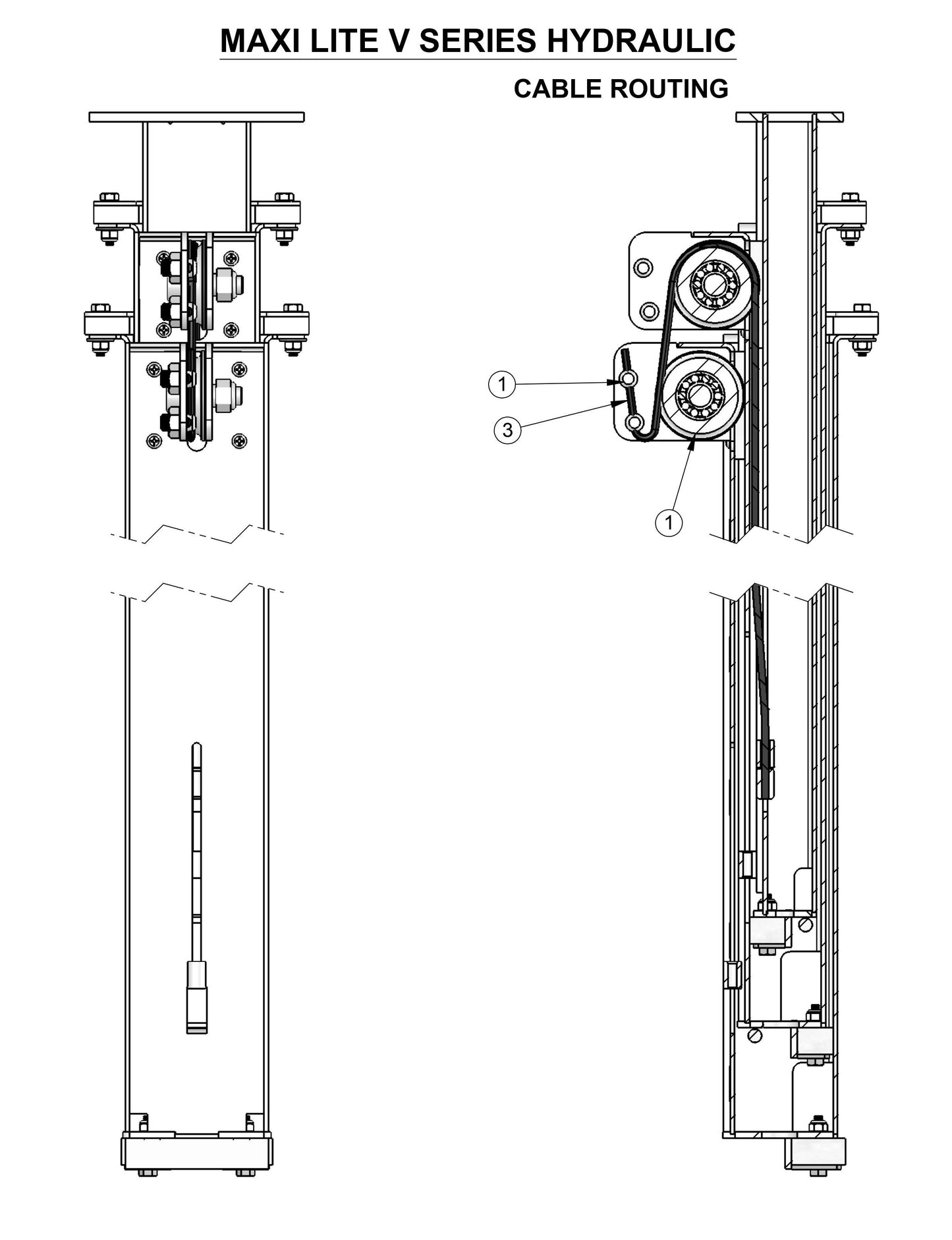 V-Series Maxi-Lite 15-20KW-Cable Routing Parts By Allmand
