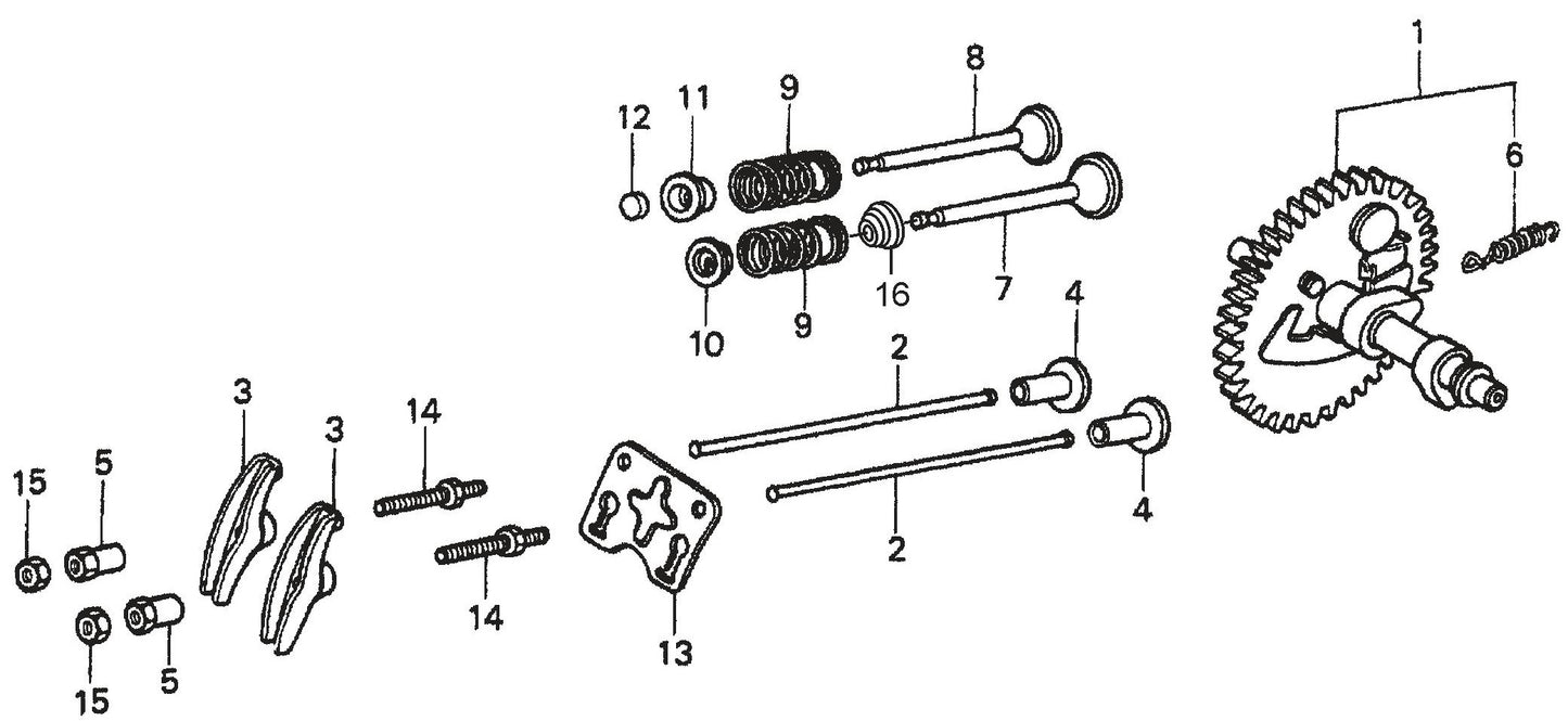 MQ QP204H HONDA GX120K1PX2/GX120U1PX2 Engine Camshaft Assembly Parts By Multiquip