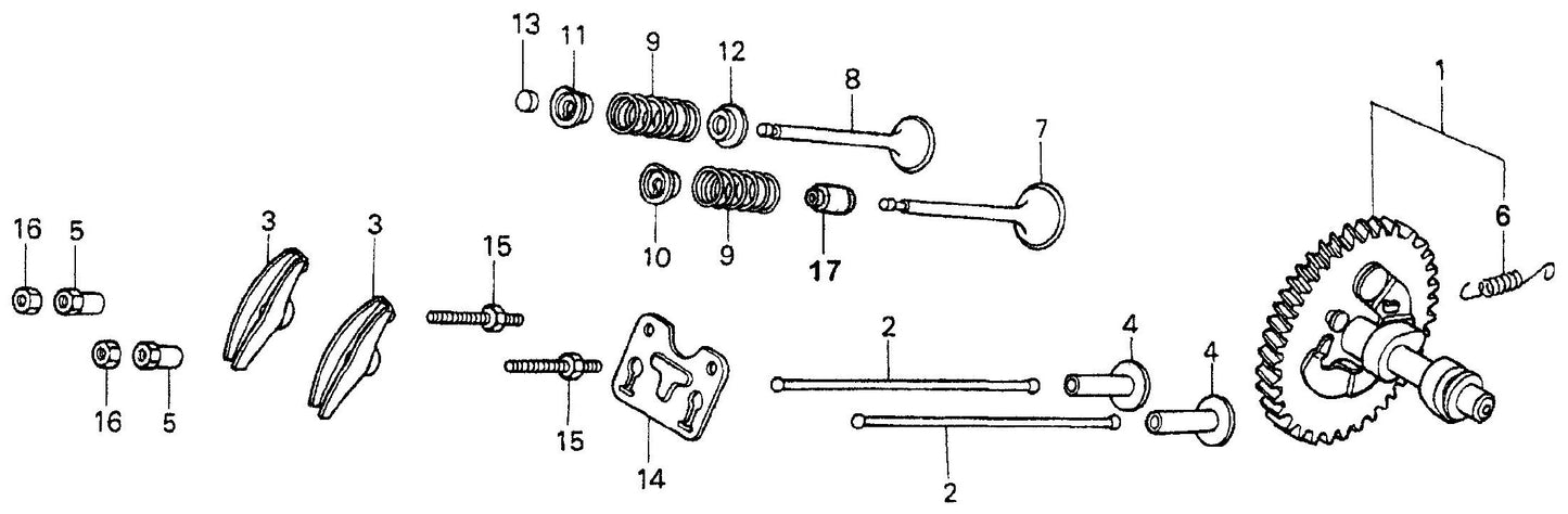 MVH402GHB HONDA GX390K1SMX2 Camshaft Assembly Parts