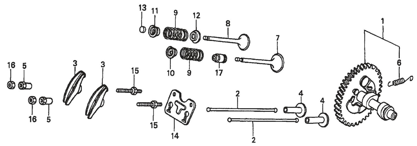 Honda GX390K1QWT2 Engine Camshaft Assembly Parts For SP2 13H20A SP2 S20H20A By Multiquip