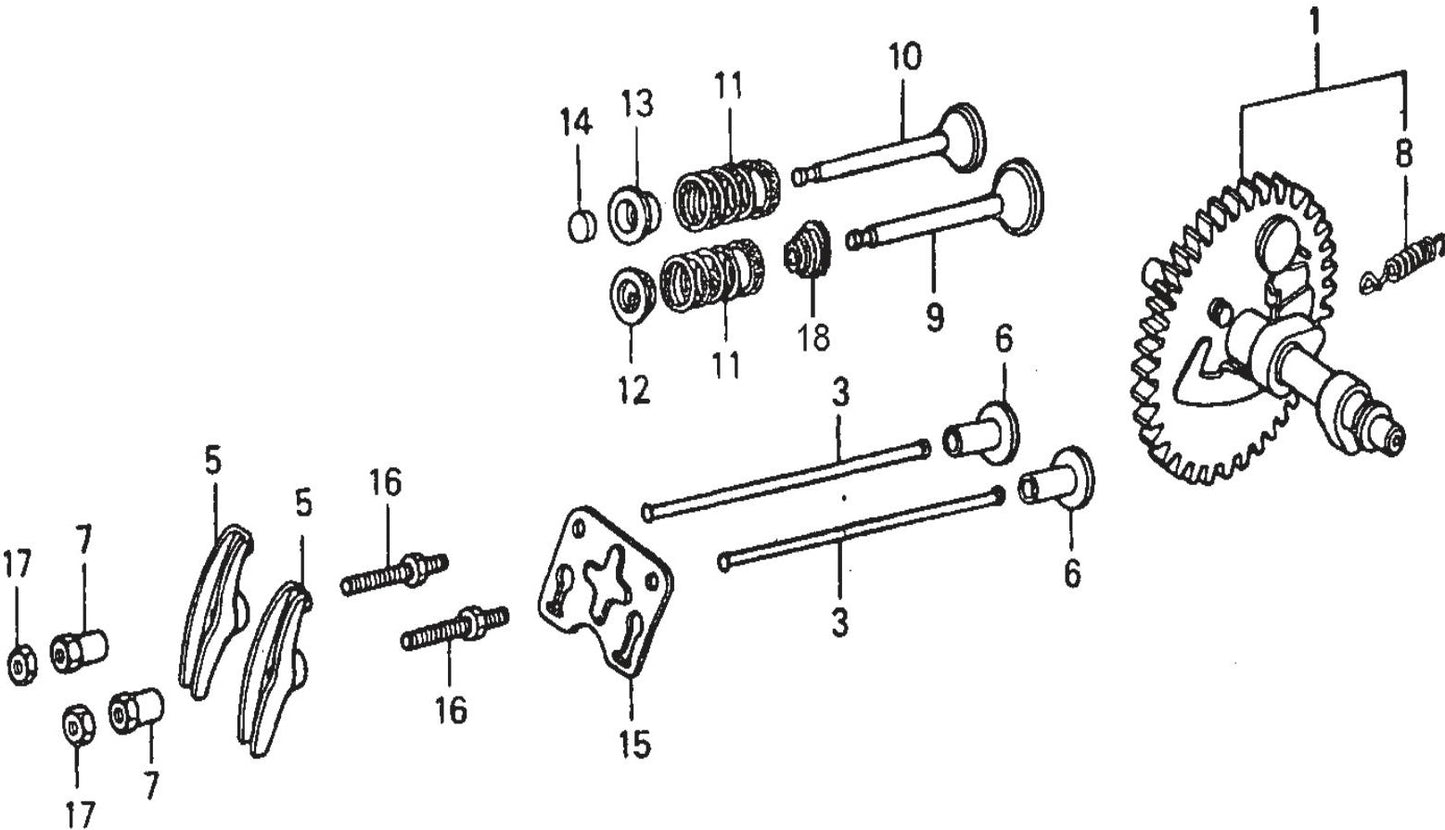 MVH120VGH GX160U1SMX4 Engine Camshaft Assembly Parts