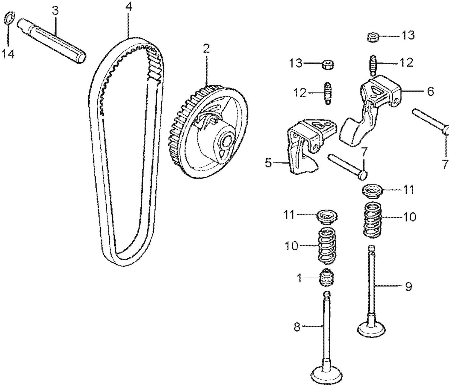 MT77HFR Honda GXR120RTKRB6 Engine Camshaft Pulley Assembly Parts