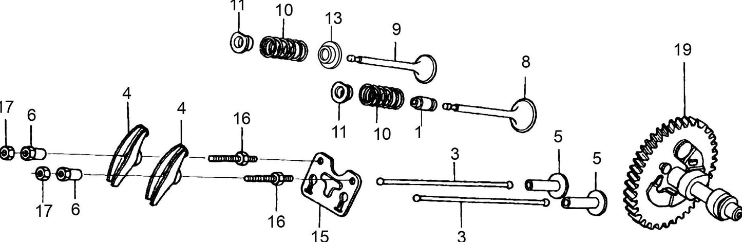 MVH308GH Honda GX270UT2SMXC/SCM Camshaft Assembly Parts