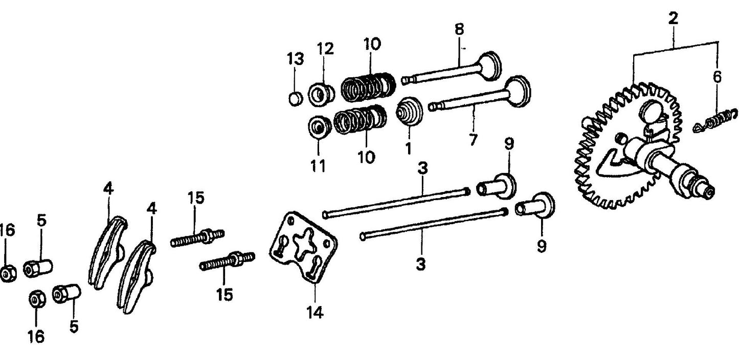 SP1G HONDA GX200UT2QXC9 Camshaft Assembly Parts