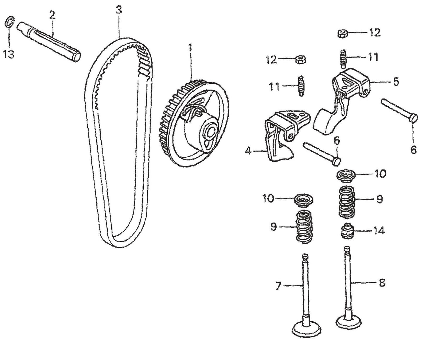 MT65HA Honda GX100KRBM Engine Camshaft  Assembly Parts