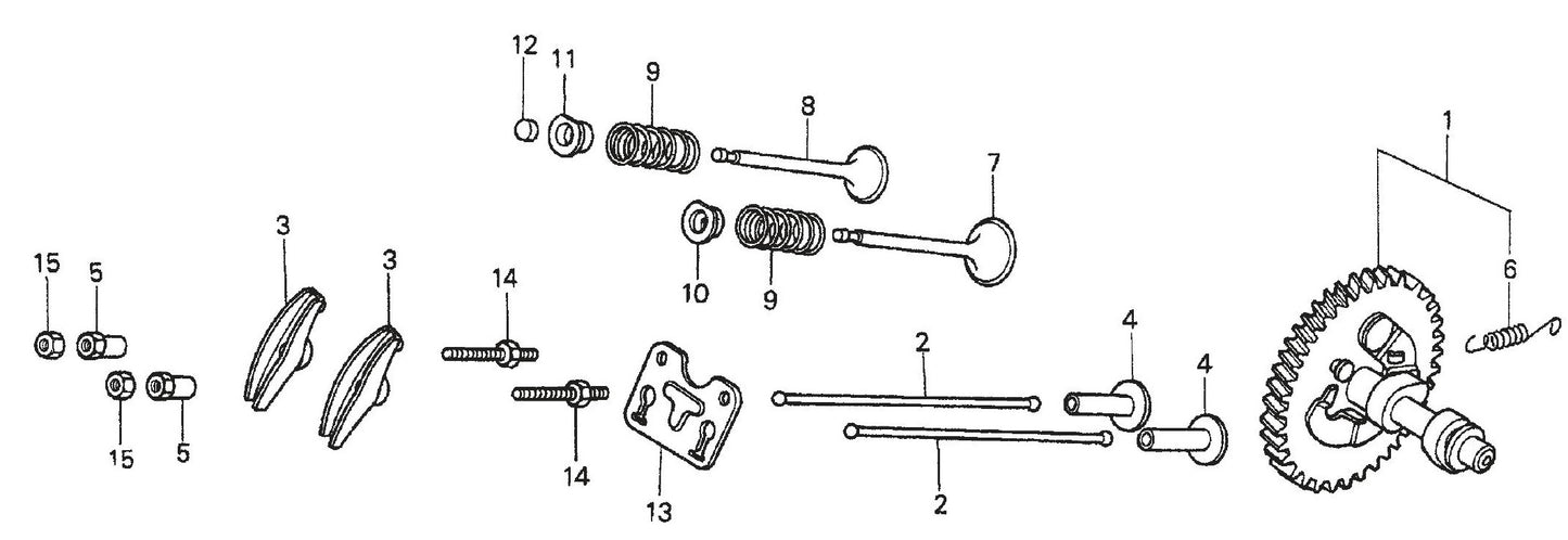 MVH200GH Honda GX240K1SMX2 Engine Camshaft  Assembly Parts