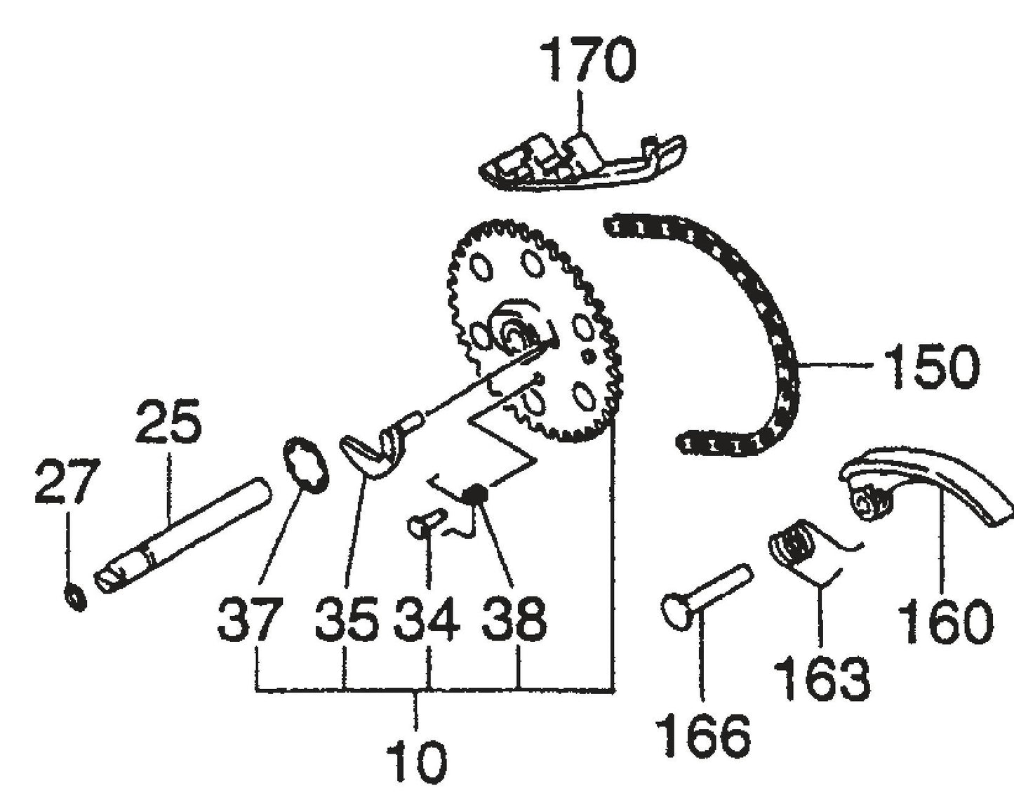 QP4TE ROBIN EX270D50220 Engine Camshaft Assembly Parts By Multiquip