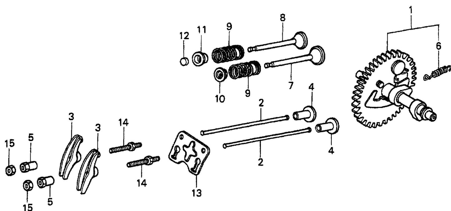 HONDA GX160K1TX2 Engine Camshaft Assembly Parts For T20H/QP202TH By Multiquip