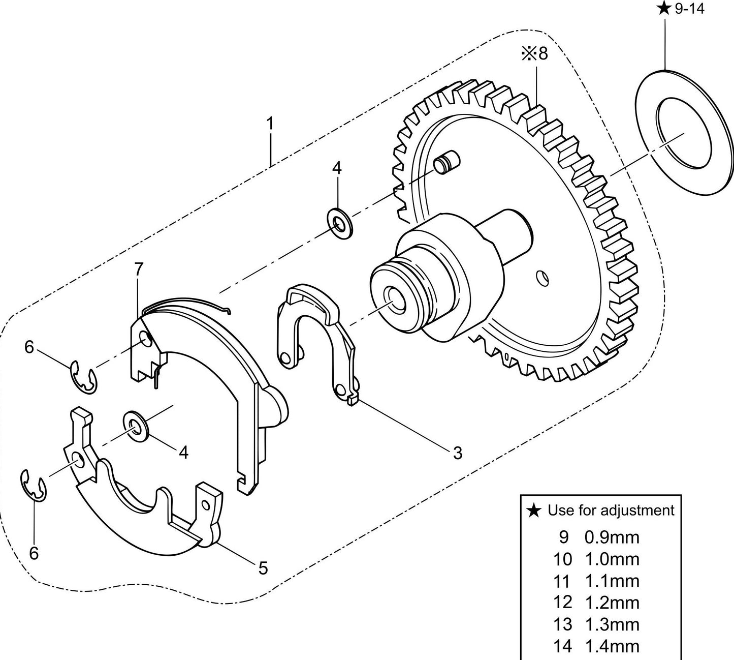 MVH408DZ HATZ 1B50 Engine Camshaft Assembly Parts