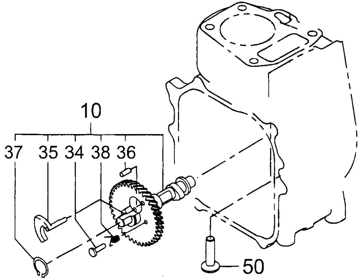 MVC40G Robin EH09-2D Camshaft Assembly Parts
